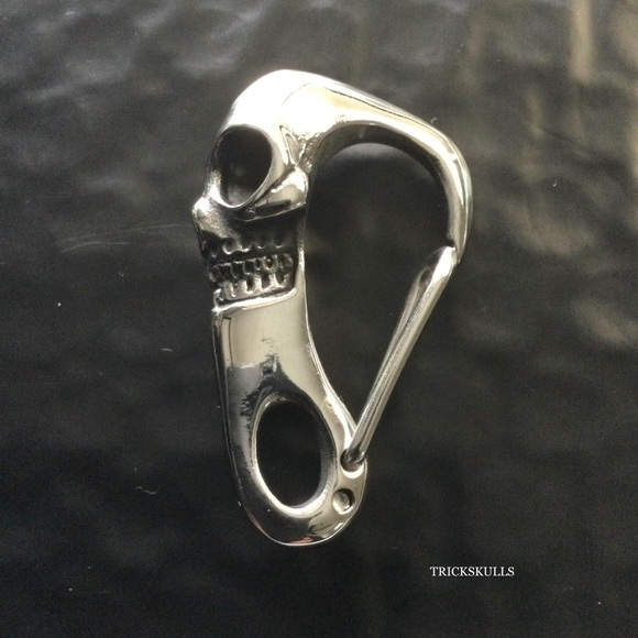 TRICKSKULLS Jewelry Skull Clip Carabiner Keychain Wallet Chain Hook